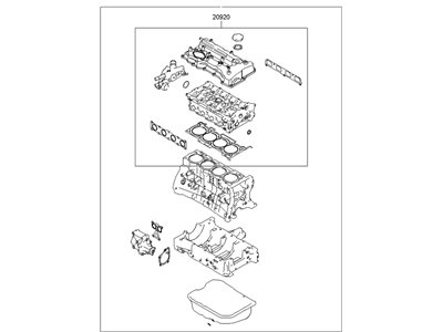 Hyundai 20910-2GL03-A Gasket Kit-Engine Overhaul