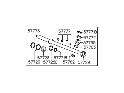 1991 Hyundai Sonata Power Steering Gear Seal - 57790-33A00