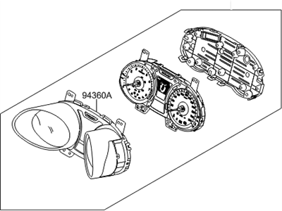 Hyundai 94021-2V221 Cluster Assembly-Instrument