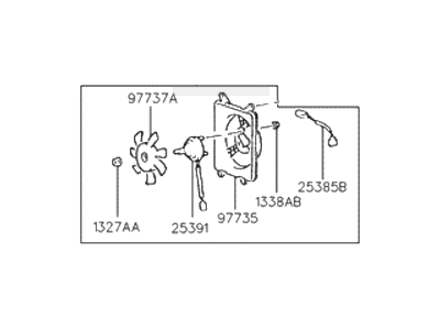 Hyundai Excel Cooling Fan Assembly - 97730-24003