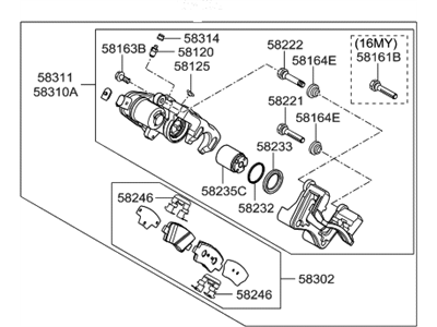 Hyundai Sonata Brake Caliper - 58230-C1500