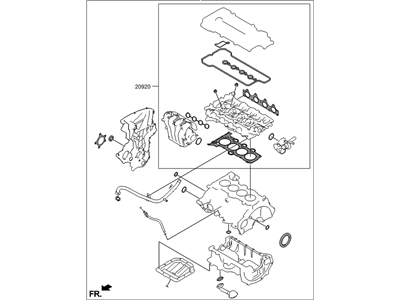 Hyundai 20910-2BU02 Gasket Kit-Engine Overhaul