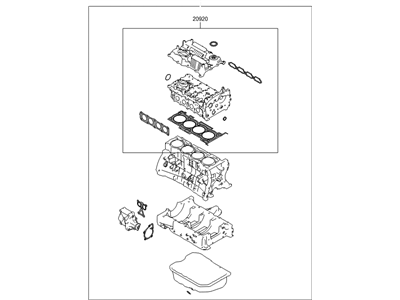 Hyundai 20910-2GK07 Gasket Kit-Engine Overhaul