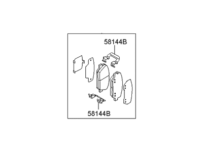 2012 Hyundai Genesis Coupe Brake Pad Set - 58101-2MA10