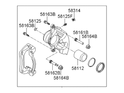 Hyundai Genesis Coupe Brake Caliper - 58190-2MA10