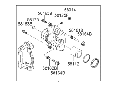 2011 Hyundai Genesis Coupe Brake Caliper - 58190-2MA10