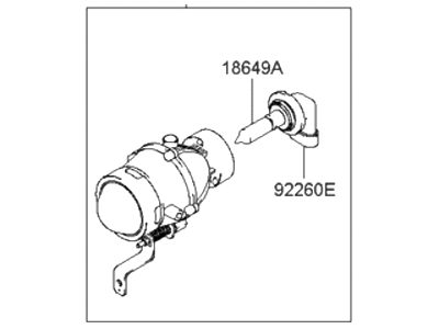 Hyundai 92201-39500 Front Driver Side Fog Light Assembly