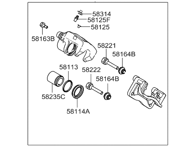 2019 Hyundai Santa Fe XL Brake Caliper Bracket - 58310-2WA30