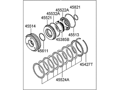 Hyundai 45510-39000 Clutch Assembly-Under Drive