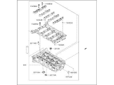 2019 Hyundai Elantra Cylinder Head - 22100-2E085