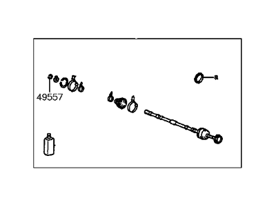 2001 Hyundai Tiburon CV Joint - 49507-29J00