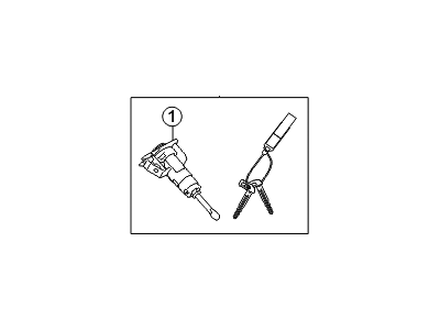 Hyundai 81905-A5400 Lock Key & Cylinder Set