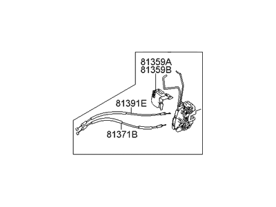 Hyundai 81310-1R110 Latch & ACTUATOR Assembly-Front Door,L