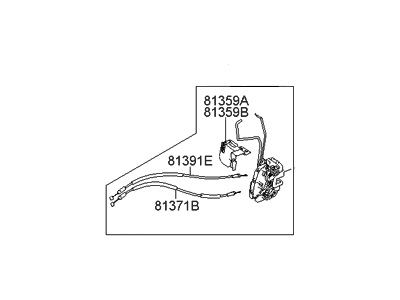 2016 Hyundai Accent Door Latch Assembly - 81320-1R130