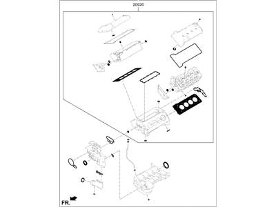 Hyundai 20910-3FU04 Gasket Kit-Engine Overhaul