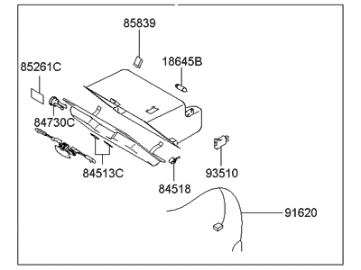 Genuine Hyundai Tiburon Glove Box