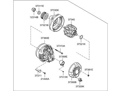 Hyundai 37300-2G061 Alternator Assembly