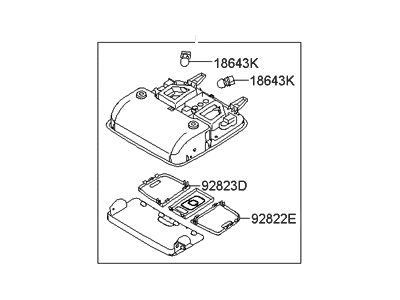 Hyundai 92810-2L200-TX Overhead Console Lamp Assembly