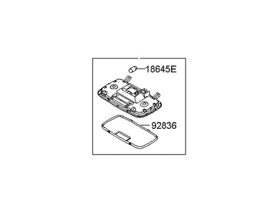 Hyundai Elantra Touring Dome Light - 92850-2H000-TX