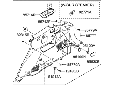 Hyundai 85740-B8715-RYN Trim Assembly-Luggage Side RH