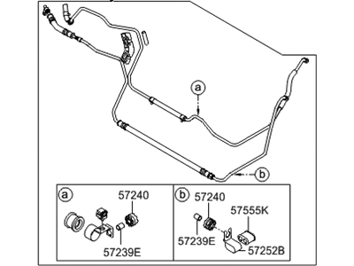 Hyundai 57510-3N000 Hose Assembly-Power Steering Oil Pressure