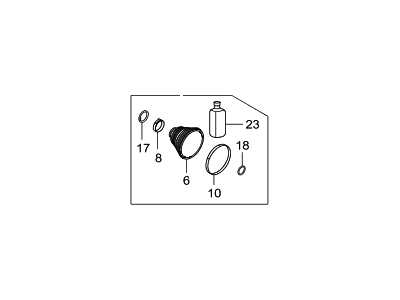 Hyundai 49585-F3000 Boot Kit-Front Axle Differential Side RH