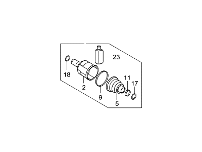 Hyundai 49582-F3100 Joint Kit-Front Axle Differential Side