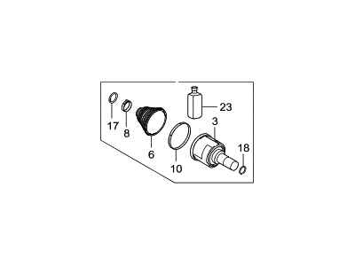 Hyundai 49583-F3100 Joint Kit-Front Axle Differential Side RH