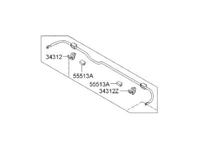 2008 Hyundai Entourage Sway Bar Kit - 55510-4D000