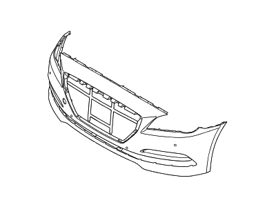 Hyundai 86511-B1100 Front Bumper Cover Red