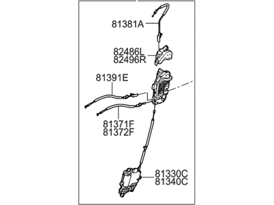 Hyundai 81320-B1030 Latch Assembly-Front Door,RH