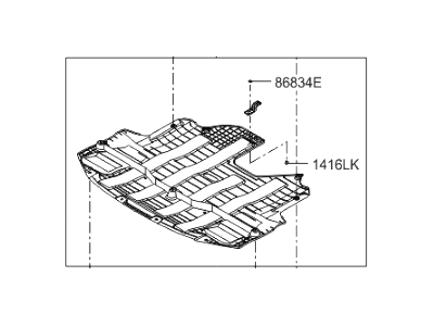 Hyundai 29110-3X800 Panel-Under Cover Front