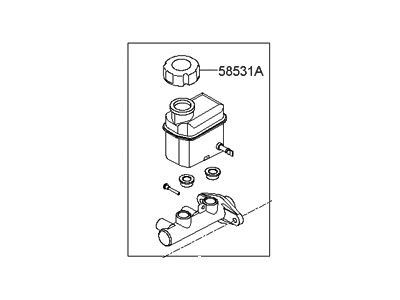 Hyundai Santa Fe Brake Master Cylinder Reservoir - 58510-2B800