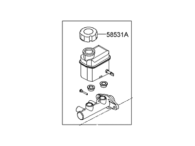 2009 Hyundai Santa Fe Brake Master Cylinder - 58510-2B800