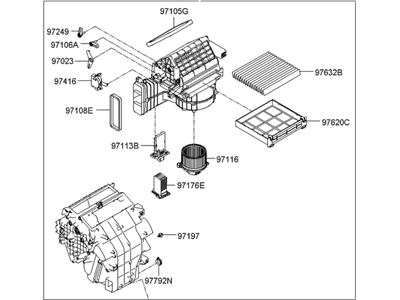 Hyundai 97100-3K420 Blower Unit