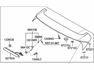 2020 Hyundai Tucson Spoiler - 87210-D3000-YP6
