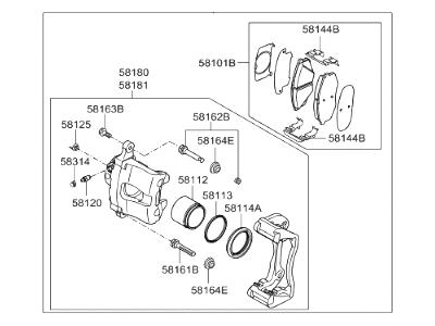 2015 Hyundai Sonata Brake Caliper - 58130-D4100