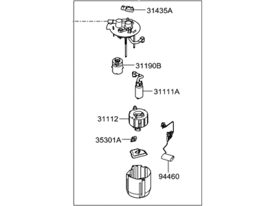 Hyundai 31110-3X550 Complete-Fuel Pump