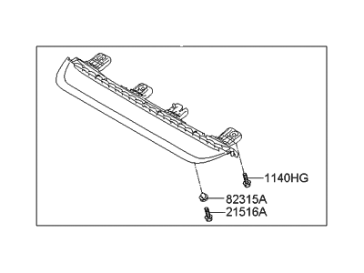 Hyundai 92700-3V000 Lamp Assembly-High Mounted Stop