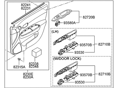 Hyundai 82302-1E060-AR Panel Complete-Front Door Trim,RH