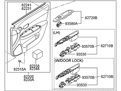 Hyundai 82304-1E201-QS Panel Complete-Front Door Trim,RH