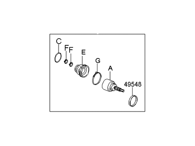 Hyundai Sonata CV Joint Boot - 49605-38J00