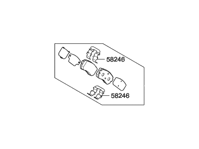 Hyundai 58302-C1A15 Rear Disc Brake Pad Kit