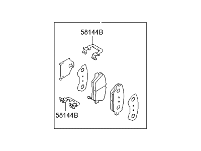 Hyundai 58101-0WA10 Front Brake Pad Kit