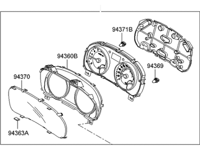 Hyundai Accent Instrument Cluster - 94009-1E442