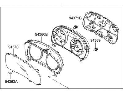 Hyundai 94009-1E231 Cluster Assembly-Instrument