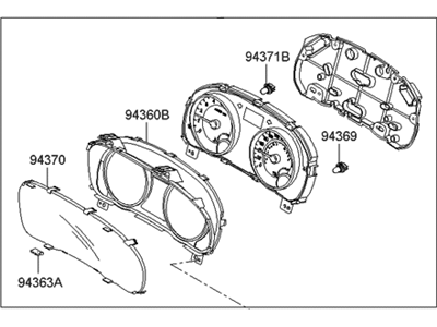 Hyundai Accent Instrument Cluster - 94001-1E242