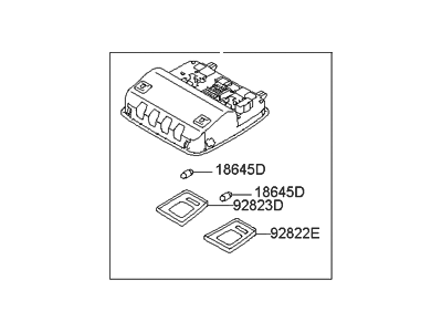 Hyundai 92800-3X000-TX Overhead Console Lamp Assembly