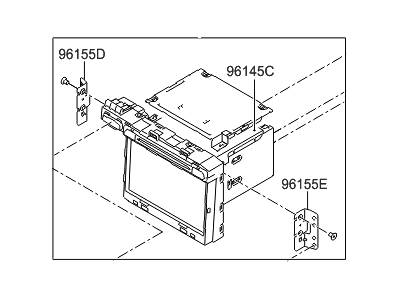 Hyundai 96560-E6500-4XFLT Float Head Unit Assembly-AVN