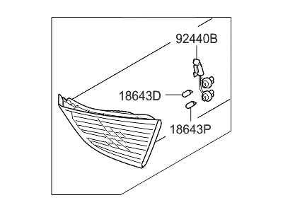 2011 Hyundai Elantra Back Up Light - 92404-3Y000